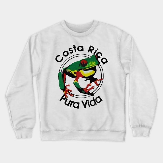 Costa Rica Pura Vida Crewneck Sweatshirt by nikovega21